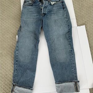 Agolde Flare Wide Leg Blue Jeans